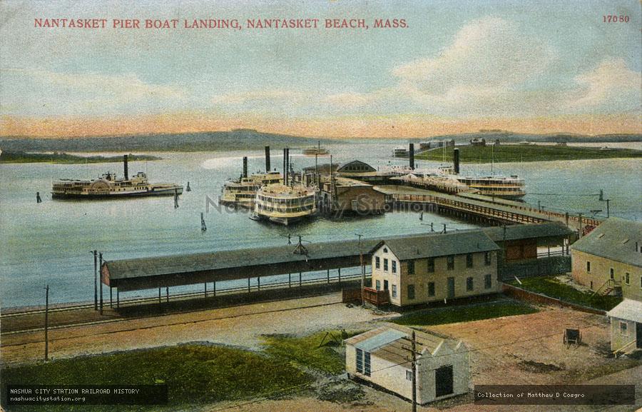 Postcard: Nantasket Pier Boat Landing, Nantasket Beach, Massachusetts